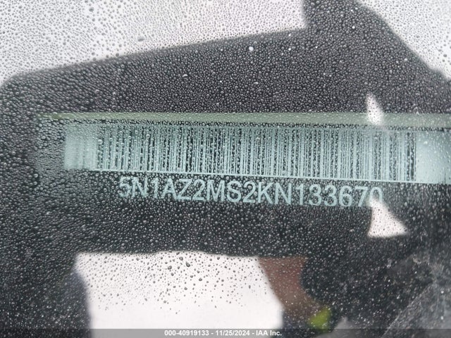 Nissan MURANO SL 2019 5N1AZ2MS2KN133670 Image 9