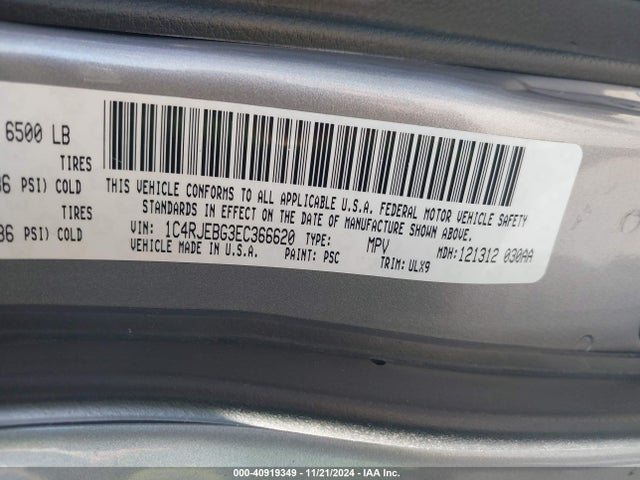 Jeep 2014 2014 1C4RJEBG3EC366620 Image 9