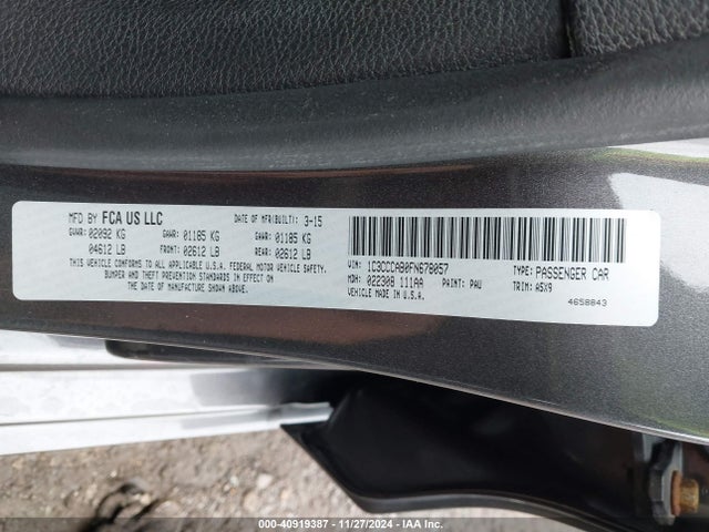 1C3CCCAB0FN678057 Chrysler 200 Limited