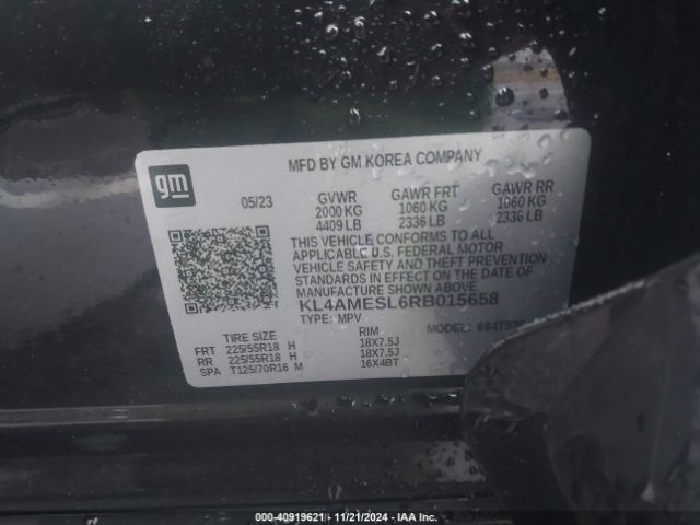 KL4AMESL6RB015658 Buick Encore Gx Sport Touring Awd