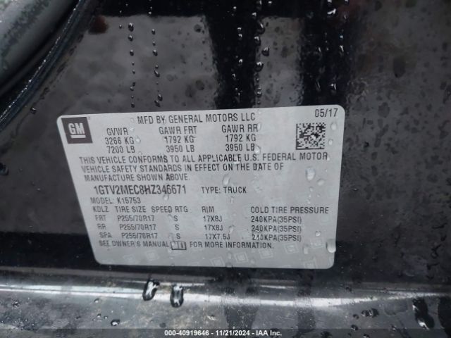 1GTV2MEC8HZ346671 GMC Sierra 1500 Sle