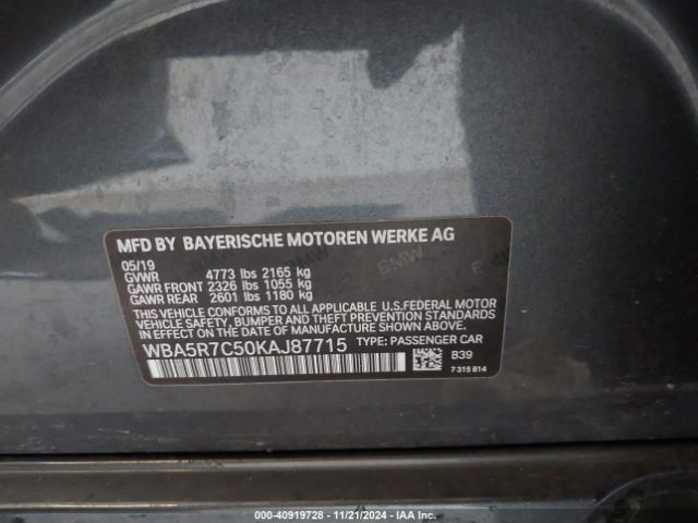 WBA5R7C50KAJ87715 BMW 330i Xdrive