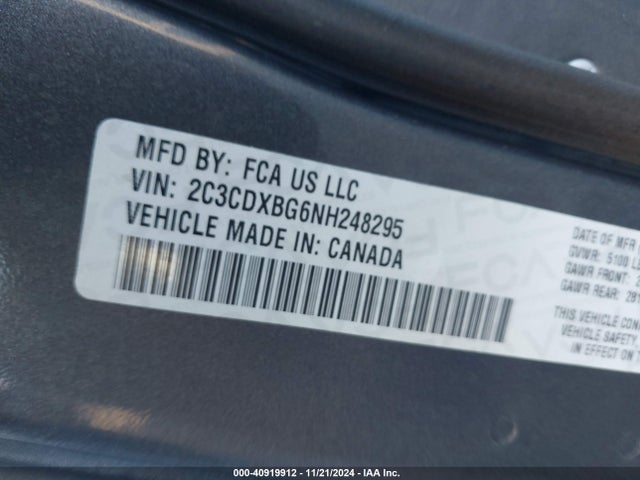 Dodge Charger Sxt Rwd 2022 2C3CDXBG6NH248295 Image 9