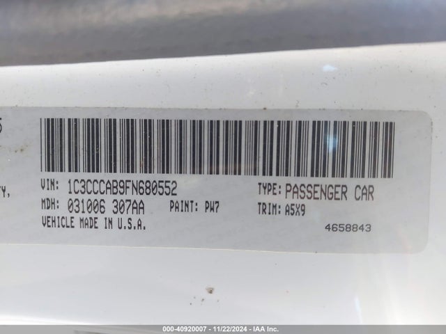 1C3CCCAB9FN680552 Chrysler 200 Limited