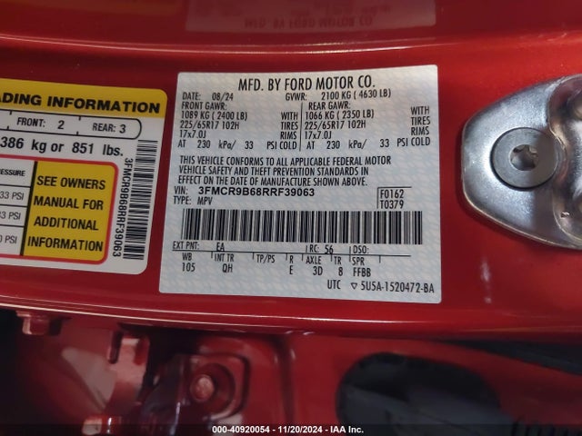 Ford Bronco Sport Big Bend 2024 3FMCR9B68RRF39063 Image 9
