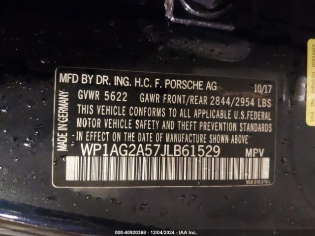 WP1AG2A57JLB61529 Porsche Macan Gts