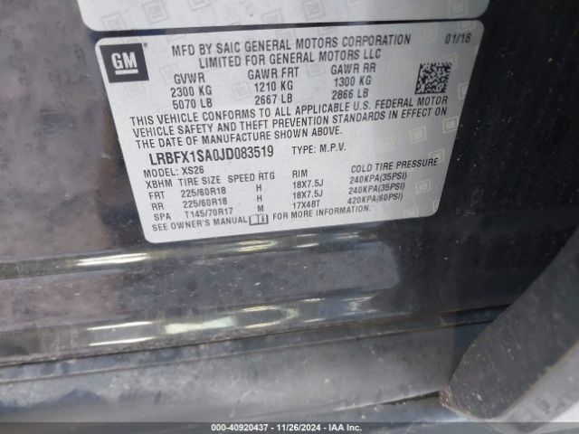 LRBFX1SA0JD083519 Buick Envision Essence