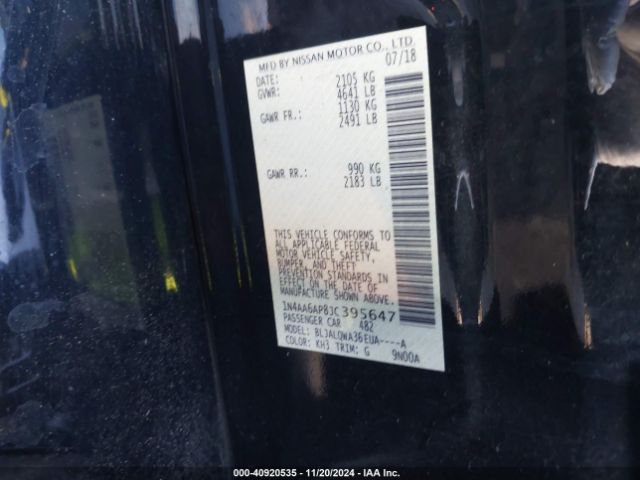1N4AA6AP8JC395647 Nissan Maxima 3.5 S