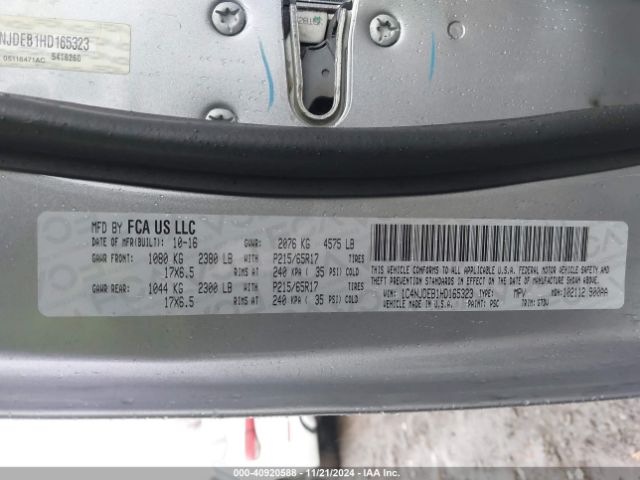 1C4NJDEB1HD165323 Jeep Compass Latitude 4x4