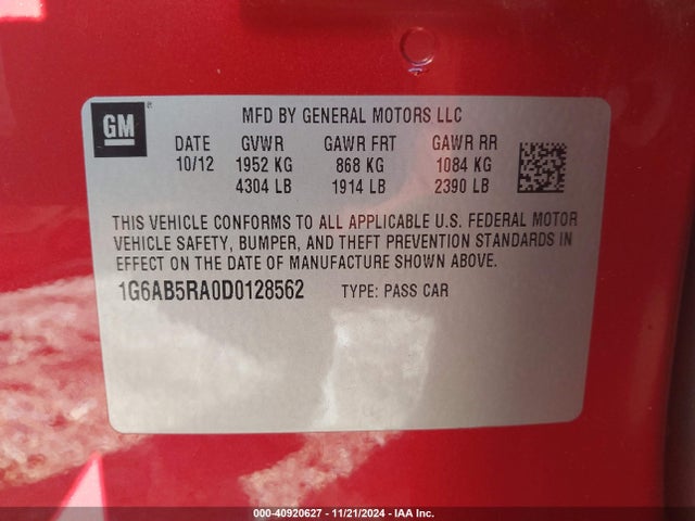 2013 CADILLAC ATS 1G6AB5RA0D0128562 Photo 8