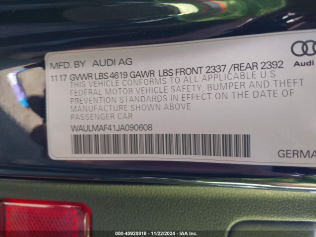 WAULMAF41JA090608 Audi A4 2.0t Tech Ultra Premium/2.0t Ultra Premium