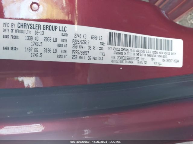 2014 CHRYSLER TOWN & COUNTRY 2C4RC1CG0ER171356 Photo 8