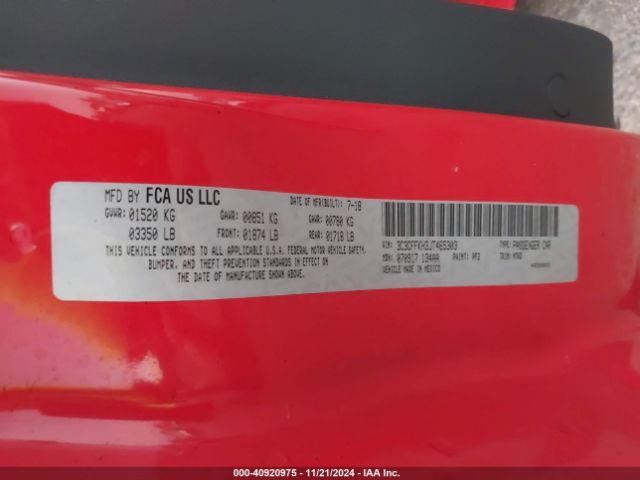 3C3CFFKH3JT465303 Fiat 500 POP
