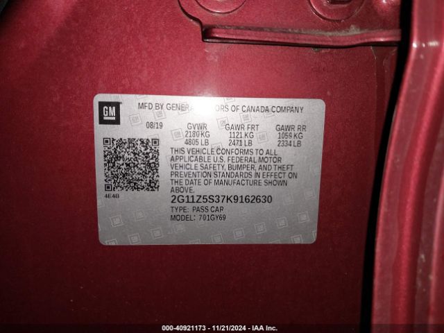 2G11Z5S37K9162630 Chevrolet IMPALA LT