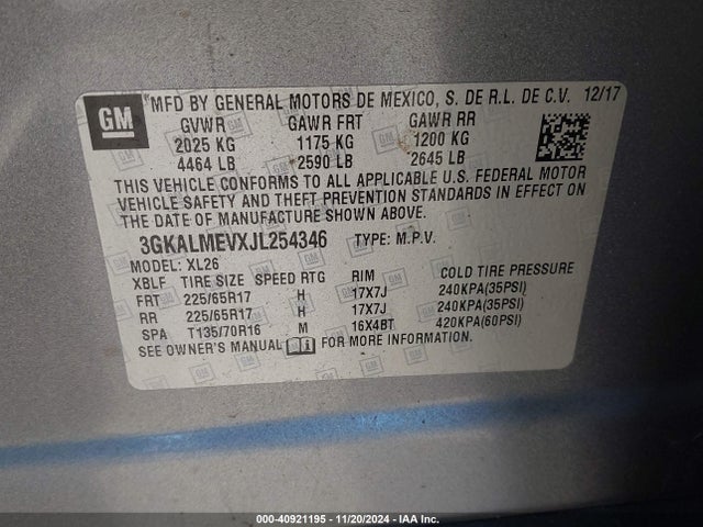 GMC Terrain Sle 2018 3GKALMEVXJL254346 Image 9