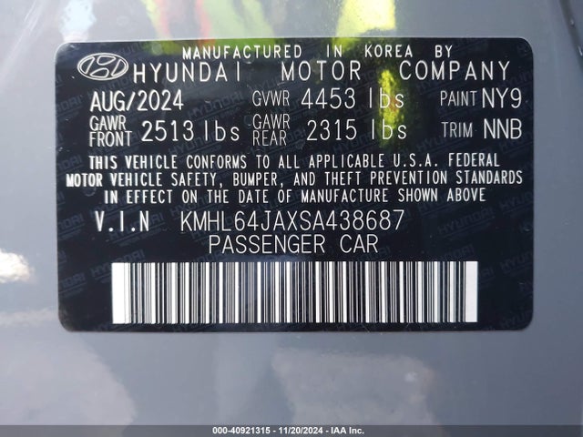 Hyundai SONATA SEL 2025 KMHL64JAXSA438687 Image 9