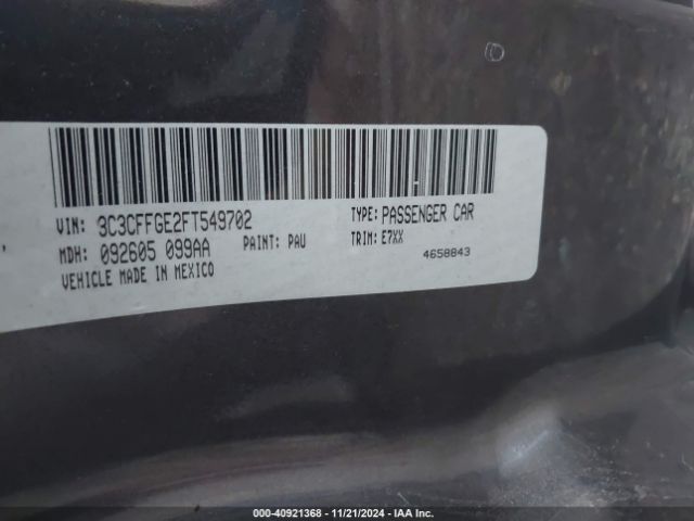3C3CFFGE2FT549702 Fiat 500E BATTERY ELECTRIC