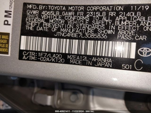 JTNC4RBE7L3085836 Toyota Corolla Xse