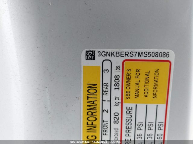3GNKBERS7MS508086 Chevrolet Blazer Fwd Rs