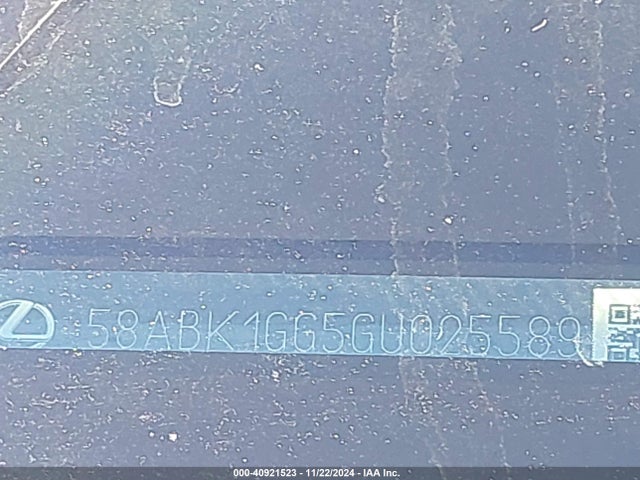 58ABK1GG5GU025589 Lexus ES 350