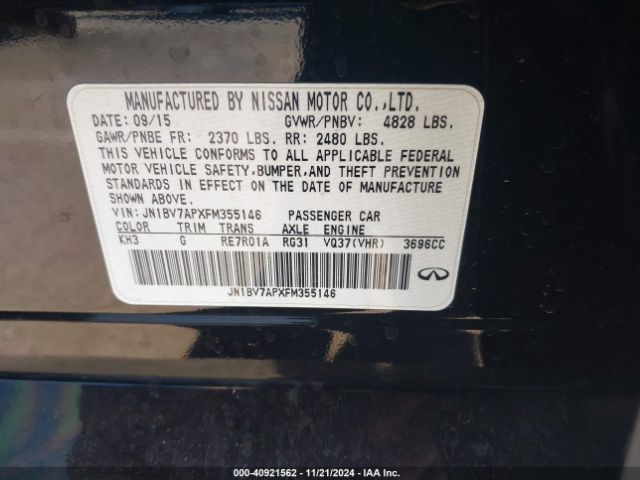 JN1BV7APXFM355146 Infiniti Q50 Premium