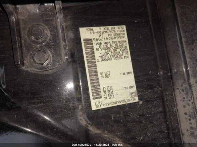 1N4AA5AP5EC477996 Nissan Maxima 3.5 Sv
