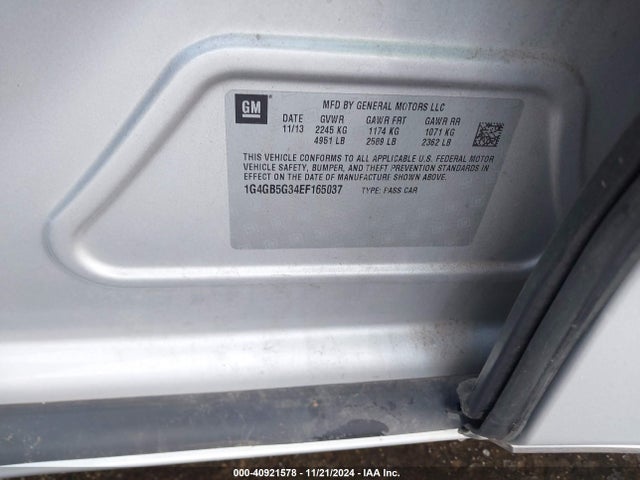 1G4GB5G34EF165037 Buick Lacrosse Leather Group
