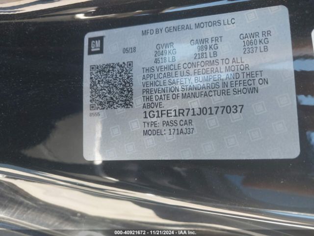 1G1FE1R71J0177037 Chevrolet Camaro 1ss