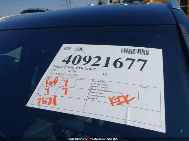 WA1DECF3XP1152839 Audi Q3 Premium 45 Tfsi S Line Quattro Tiptronic
