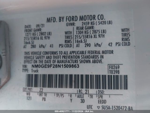 NM0GE9F28N1509863 Ford Transit Connect Xlt Passenger Wagon