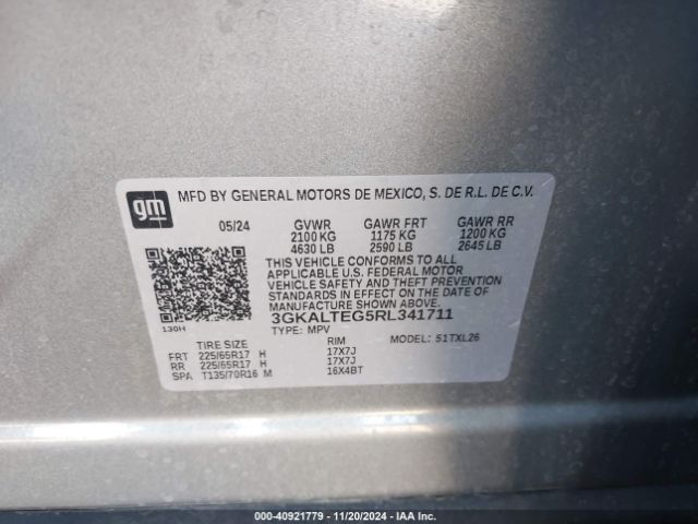 3GKALTEG5RL341711 GMC Terrain Awd Sle