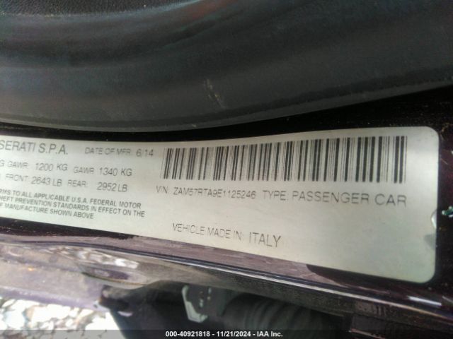 ZAM57RTA9E1125246 Maserati Ghibli S Q4