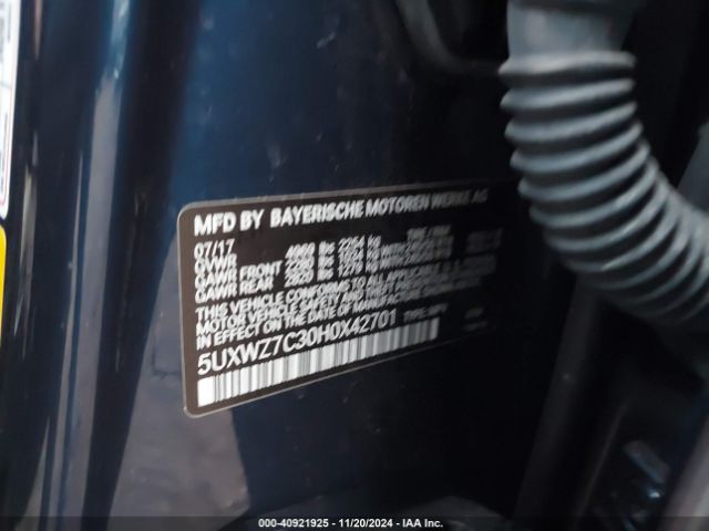 5UXWZ7C30H0X42701 BMW X3 Sdrive28i