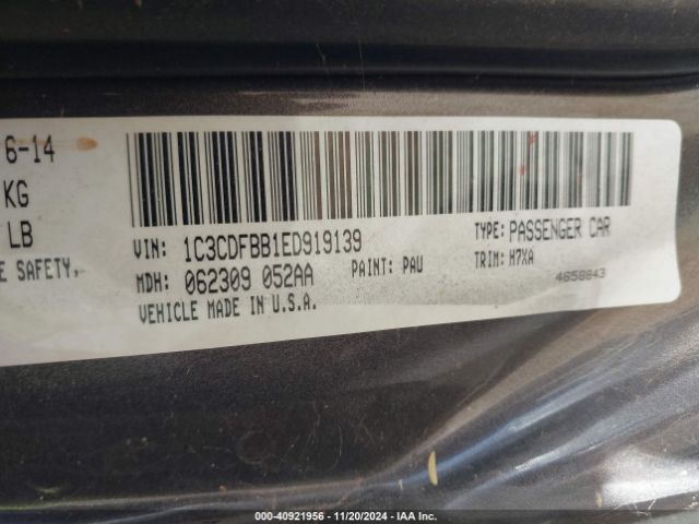 1C3CDFBB1ED919139 Dodge DART SXT