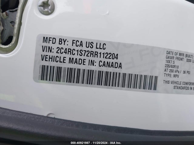 Chrysler Pacifica Hybrid S Appearance Pkg 2024 2C4RC1S72RR112204 Image 9