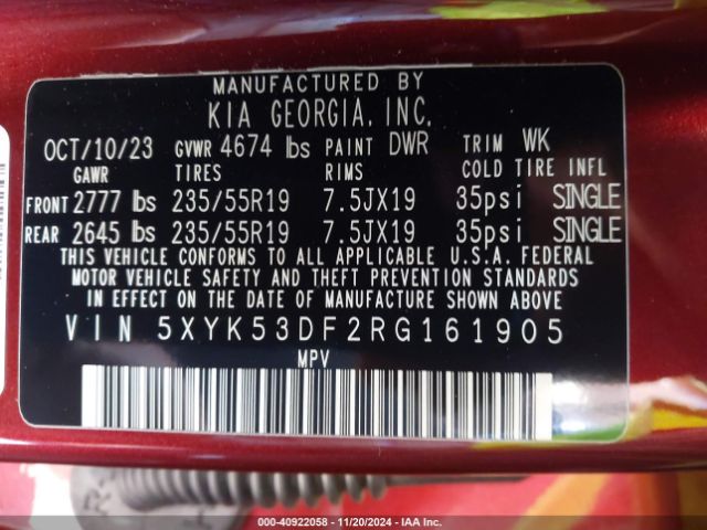 5XYK53DF2RG161905 KIA Sportage Sx-prestige