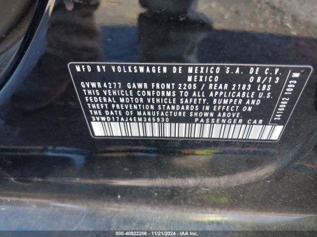 3VWD17AJ4EM365930 Volkswagen Jetta 1.8t Se