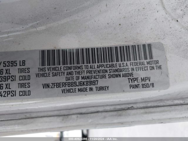 ZFBERFBB9J6K89197 RAM Promaster City Tradesman Slt