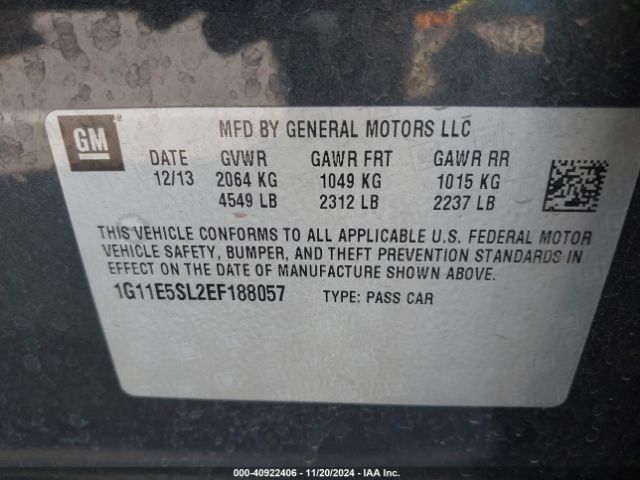 1G11E5SL2EF188057 Chevrolet MALIBU 2LT