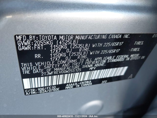 Toyota Rav4 Xle 2016 2T3WFREV0GW255125 Image 9