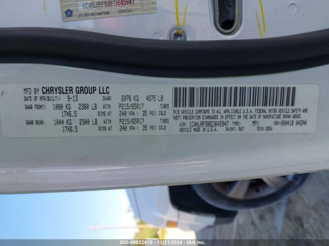 1C4NJRFB8ED645947 Jeep Patriot Latitude