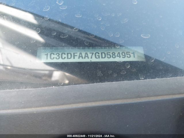 1C3CDFAA7GD584951 Dodge DART SE