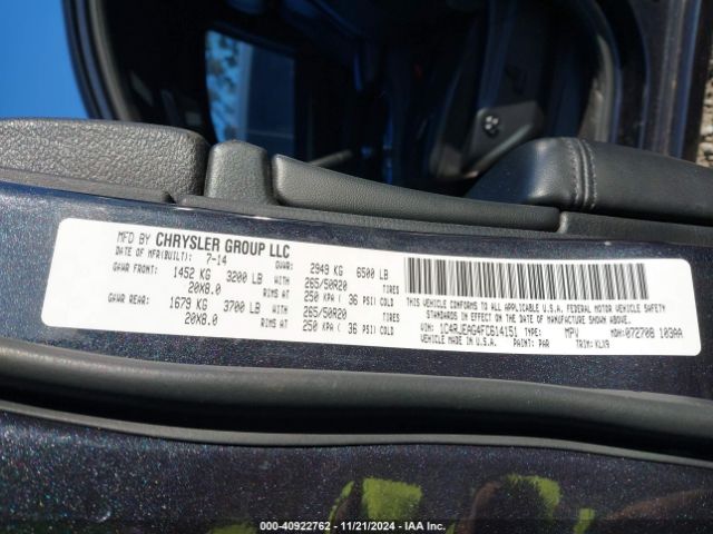 1C4RJEAG4FC614151 Jeep Grand Cherokee Altitude