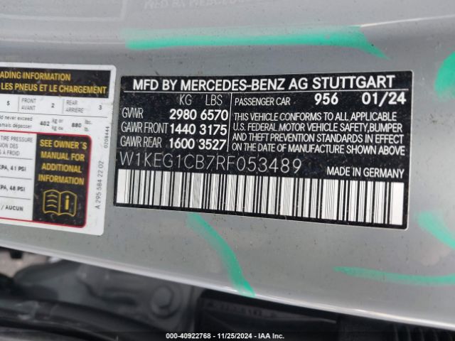 2024 MERCEDES-BENZ EQE 350 W1KEG1CB7RF053489 Photo 8
