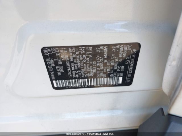 JN8BT3BB1PW220551 Nissan Rogue Sv Intelligent Awd