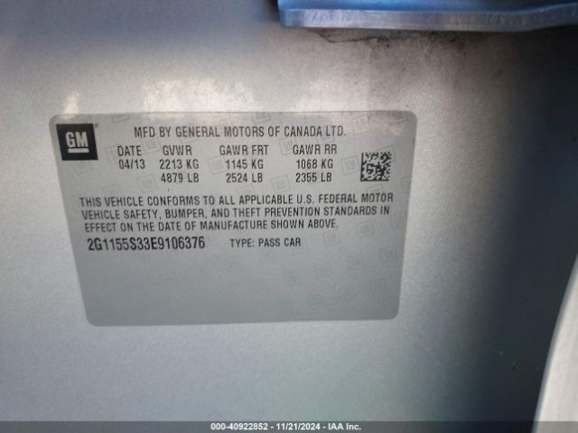 2G1155S33E9106376 Chevrolet IMPALA 2LZ