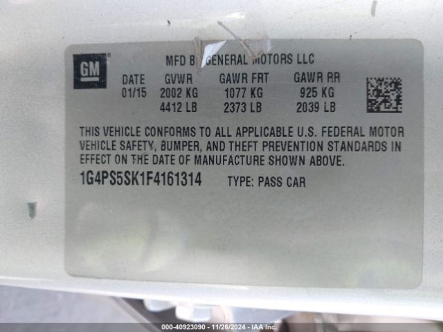 1G4PS5SK1F4161314 Buick Verano Leather Group