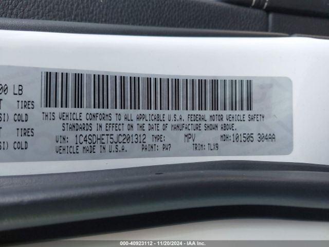 2018 DODGE DURANGO 1C4SDHET5JC201312 Photo 8