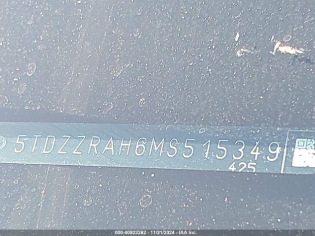 5TDZZRAH6MS515349 Toyota Highlander Le