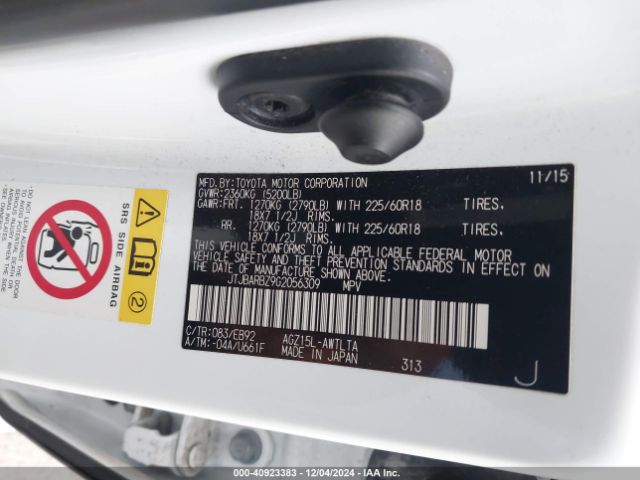 JTJBARBZ9G2056309 Lexus Nx 200t F Sport